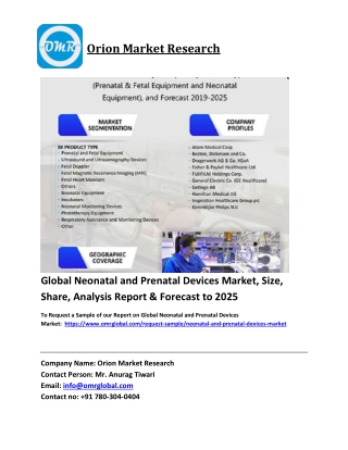 Global Neonatal and Prenatal Devices Market Trends, Size, Competitive Analysis a