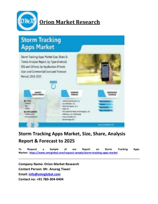 Storm Tracking Apps Market Trends, Size, Competitive Analysis and Forecast 2019-