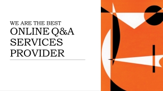 ONLINE Q&A SERVICES PROVIDER