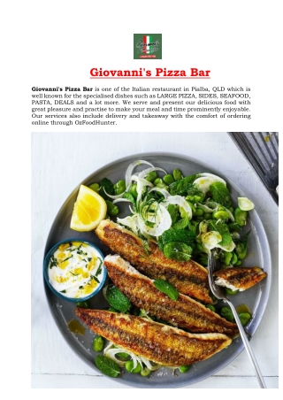 5% Off - Giovanni's Pizza Delivery Pialba Menu, QLD
