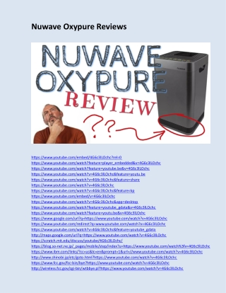 Nuwave Oxypure Reviews