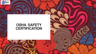 Osha  Safety Certification