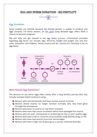 Egg & Sperm Donation at IRS Fertility