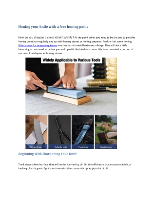 How do you sharpen a stone kit with a knife
