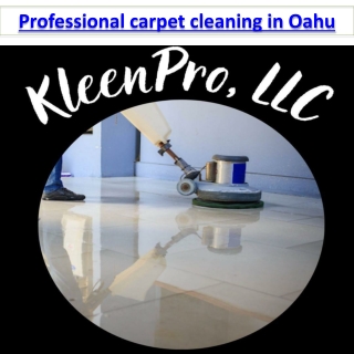 Professional carpet cleaning in Oahu
