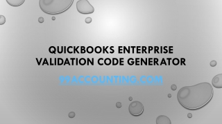 QuickBooks Enterprise Validation Code Generator