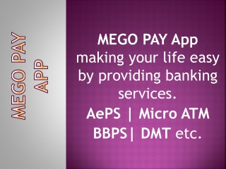 Download MEGO PAY APP Earn Commission on Every Transction