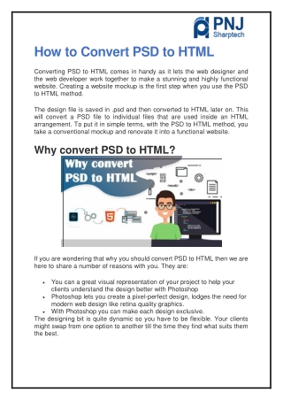 How to Convert PSD to HTML?
