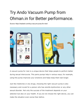 Try Ando Vacuum Pump from Ohman for better performance