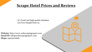 Scrape Hotel Prices and Reviews