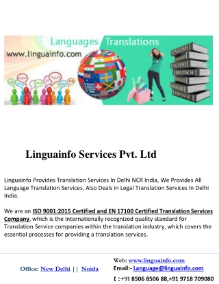 Language Translation Company In India And Worldwide.