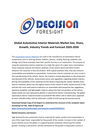 Global Automotive Interior Materials Market.docx