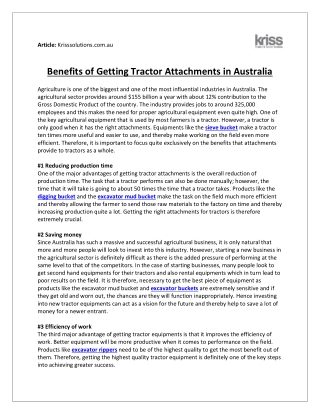 Benefits of Getting Tractor Attachments in Australia