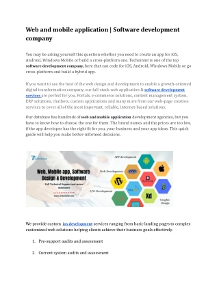 Ios development | Software development company