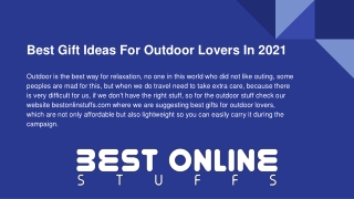 Best Gift Ideas For Outdoor Lovers In 2021