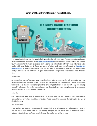 What are the different type of hospital beds how does one choose the right bed.docx