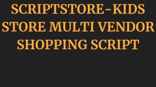 Kids Store Multi-Vendor shopping Script