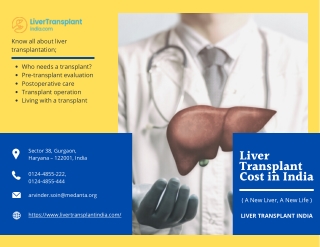 Look at the liver transplant cost in India