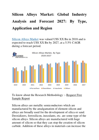 Silicon Alloys Market