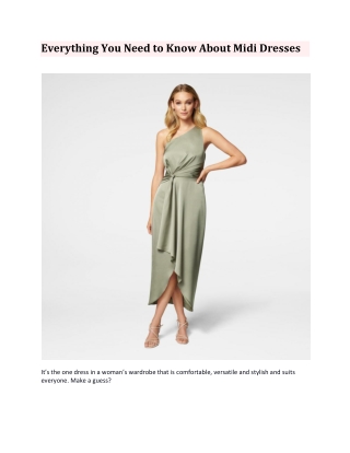 Everything You Need to Know About Midi Dresses