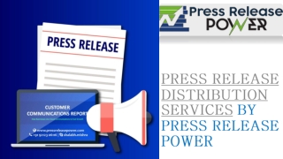 Press Release Distribution Service By Press Release Power