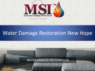 Water Damage Restoration New Hope