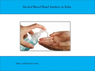 Alcohol Based Hand Sanitizer in India