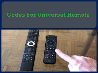 Codes For Universal Remote