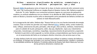 Bilbao - anuncios clasificados de estética, cosmetología y tratamientos de belle