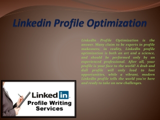 Linkedin Profile Optimization