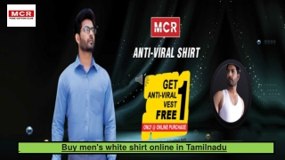 Buy men's white shirt online in Tamilnadu