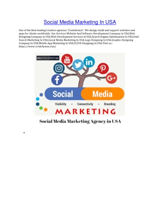 Social Media Marketing In USA