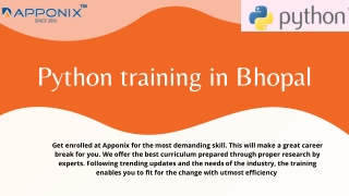 Python Training in Bhopal, Request Demo Class