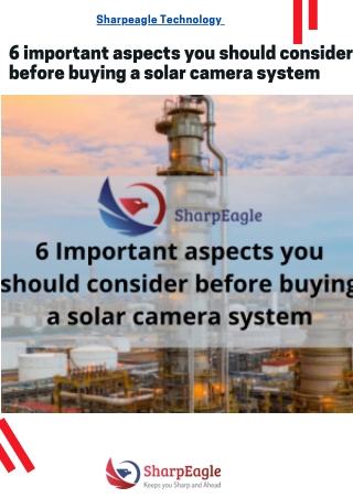 6 important aspects you should consider before buying a solar camera system - Sharpeagle.tv