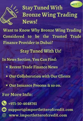 Infographics: Bronze Wing Trading News