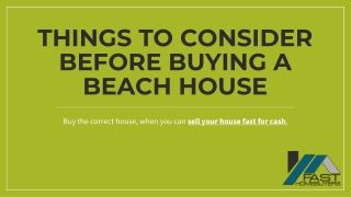 Things to Consider Before Buying a Beach House