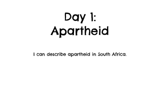 Apartheid