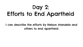 Efforts to End Apartheid