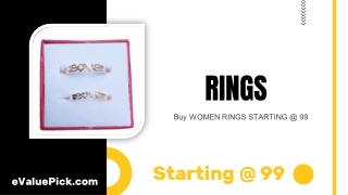 BUY RINGS STARTING @ 99 - eValuePick