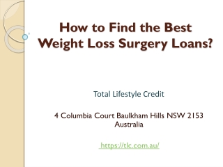 How to Find the Best Weight Loss Surgery Loans?