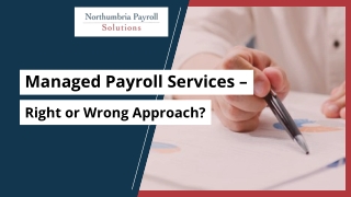 Managed Payroll Services – Right or Wrong Approach