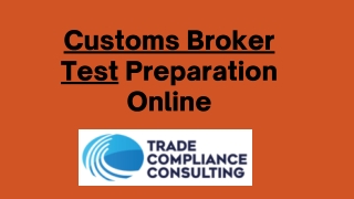 Customs Broker Test Preparation Online