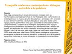 Expografia moderna e contempor nea: di logos entre Arte e Arquitetura