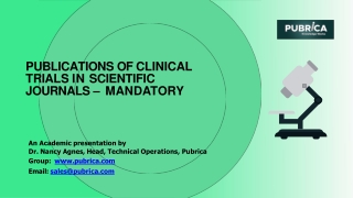 Publications of Clinical trials in Scientific Journals – Pubrica