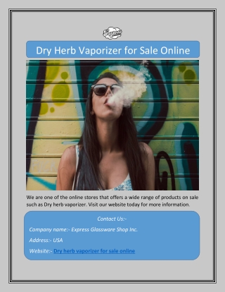 Dry Herb Vaporizer for Sale Online