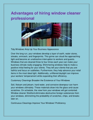 Get The Best Window Cleaner in Stretford.