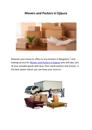 Movers and Packers in Ejipura