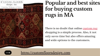 Popular and best sites for buying custom rugs in MA