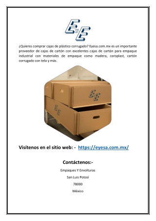 Cajas de plástico corrugado | Eyesa.com.mx