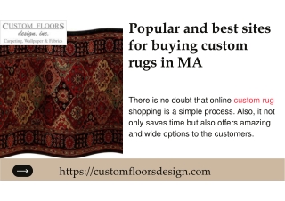 best sites for buying custom rugs in MA